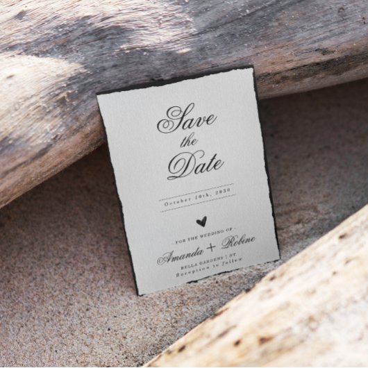 Save The Date Simple minimaliste noir et blanc