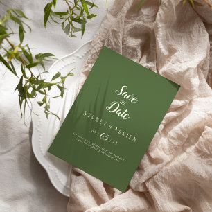Save The Date Simple Minimaliste Noir Mariage Sage Enregistrer L