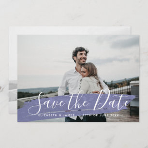 Save The Date Simple Minimaliste Purple Enregistrer Le Mariage D