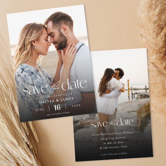 Save The Date Simple Modern 2 photo mariage Enregistrer la date