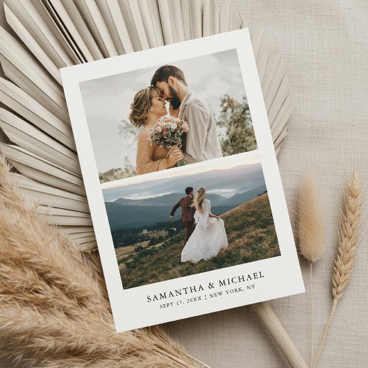 Save The Date Simple Modern Elegant Photo Wedding