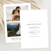 Save The Date Simple Modern Elegant Photo Wedding