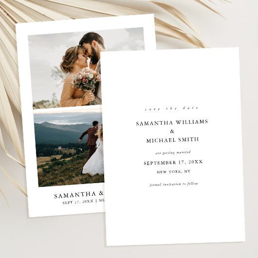 Save The Date Simple Modern Elegant Photo Wedding
