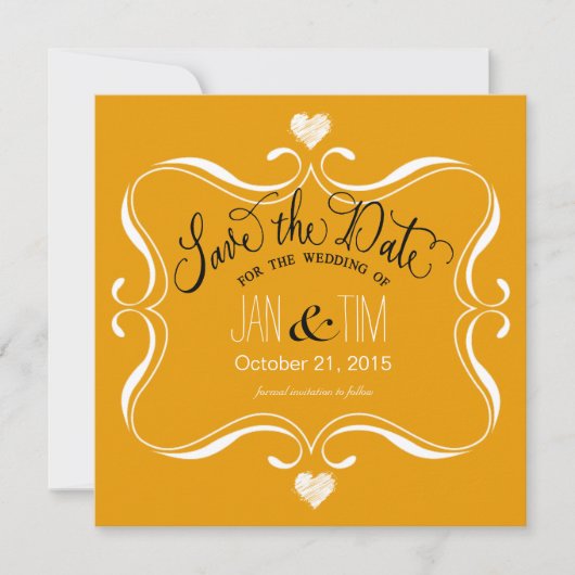 Save The Date Simple Modern Enregistrer la date | blanc marigé (Devant)
