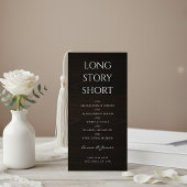 Save The Date Simple Modern Long Story Short Dark Wood Bookmark