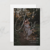 Save The Date Simple Modern Minimalist Elegant Script Photo (Devant / Derrière)
