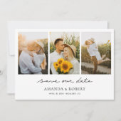 Save The Date Simple Modern Multi Photo Collage Enregistrer la d (Devant)