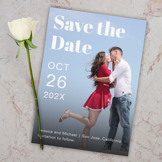 Save The Date Simple Modern Photo and Typography