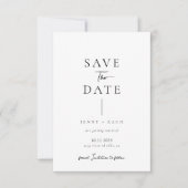 Save The Date Simple Modern Typography Photo Wedding  (Devant)