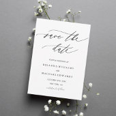 Save The Date Simple Moderne Calligraphie Mariage Enregistrer la