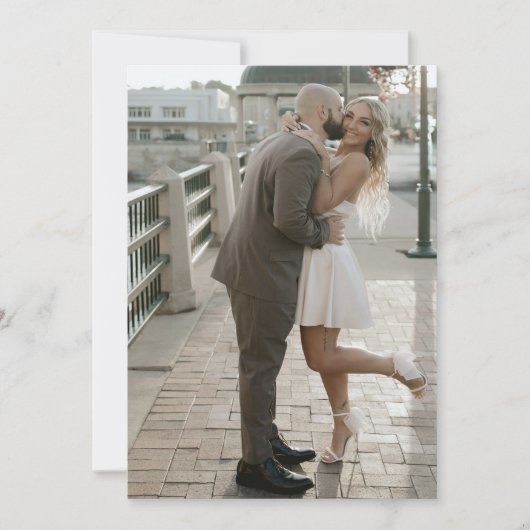 Save The Date Simple moderne CHAMPAGNE Photo Sous-Mariage (Devant)