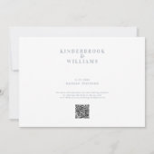 Save The Date Simple Moderne Date de Sauvegarde Monogramme Bleu (Dos)