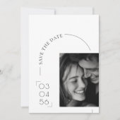 Save The Date Simple Moderne Date Économique Mariage Code QR (Devant)