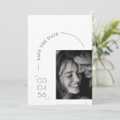 Save The Date Simple Moderne Date Économique Mariage Code QR (Debout devant)