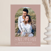 Save The Date Simple moderne Dusty Rose Arch Photo