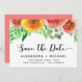 Save The Date Simple moderne élégant Enregistrer la photo Date B (Devant / Derrière)