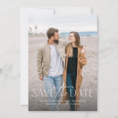 Save The Date Simple moderne élégant vertical deux photo (Devant)