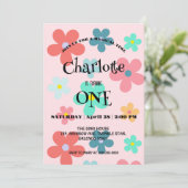 Save The Date Simple moderne Fleurs marguerites colorées partie (Debout devant)