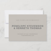 Save The Date Simple moderne gris Taupe Mariage photo neutre (Devant)