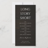 Save The Date Simple Moderne Long Story Short Marque-page en Boi (Devant)