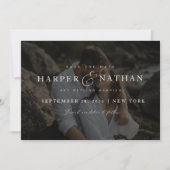 Save The Date Simple Moderne Mariage Code QR Photo (Devant)