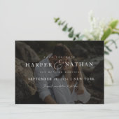 Save The Date Simple Moderne Mariage Code QR Photo (Debout devant)