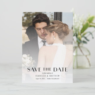 Save The Date Simple Moderne Mariage Photo Complet