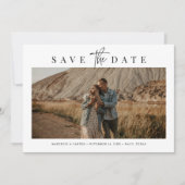Save The Date Simple moderne minimaliste quatre photos (Devant)
