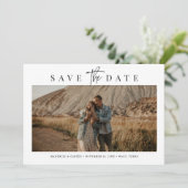 Save The Date Simple moderne minimaliste quatre photos (Debout devant)