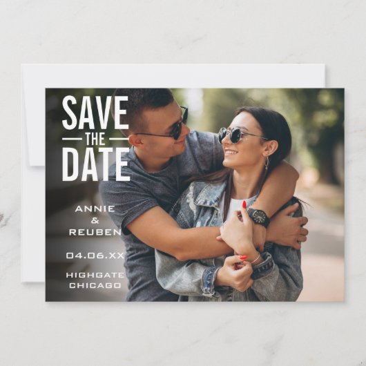 Save The Date Simple Moderne Photo de Mariage (Devant)