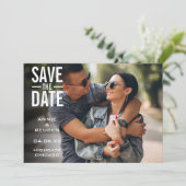 Save The Date Simple Moderne Photo de Mariage (Debout devant)