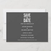 Save The Date Simple Moderne Photo de Mariage (Dos)
