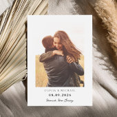 Save The Date Simple Moderne Photo De Mariage