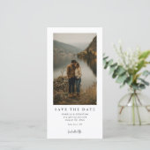 Save The Date Simple Moderne Photo De Mariage Enregistrer La Dat (Debout devant)