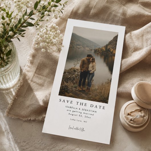 Save The Date Simple Moderne Photo De Mariage Enregistrer La Dat