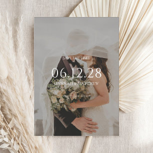 Save The Date Simple Moderne Photo De Mariage Enregistrer La Dat