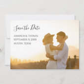 Save The Date Simple Moderne Photo Enregistrer la Date (Devant)