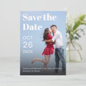 Save The Date Simple Moderne Photo et Typographie (Debout devant)