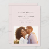 Save The Date Simple moderne rose vif photo enregistrer la date (Devant / Derrière)