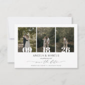 Save The Date Simple Moderne Texte et Photo Horizontal | Mariage (Devant)