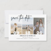 Save The Date Simple Moderne Texte et Photo Horizontal | Mariage (Devant)