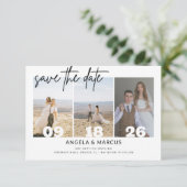 Save The Date Simple Moderne Texte et Photo Horizontal | Mariage (Debout devant)