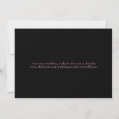 Save The Date Simple Moderne Texte Seul Mariage Rose Chaud (Dos)
