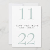 Save The Date Simple Moderne Texte Seulement Seafoam Enregistrer (Devant)