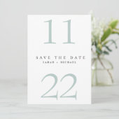 Save The Date Simple Moderne Texte Seulement Seafoam Enregistrer (Debout devant)