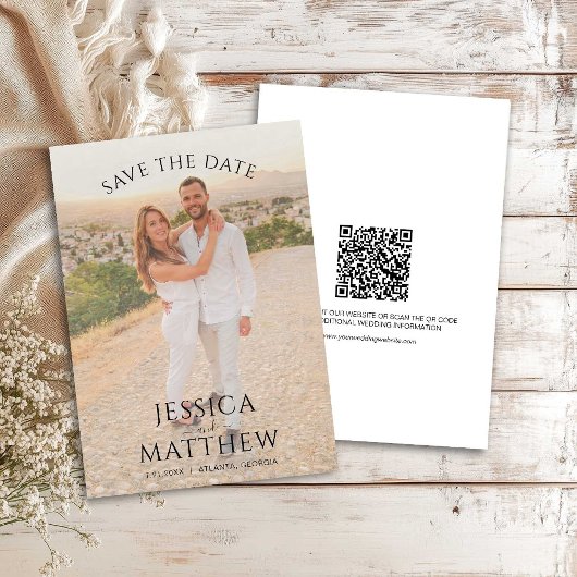 Save The Date Simple Overlay Photo Wedding