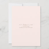 Save The Date Simple Pampas Couple Photo Blush Mariage (Dos)