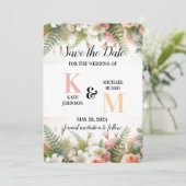 Save The Date Simple pastel floral (Debout devant)