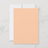 Save The Date Simple Peach Moderne Minimal Mariage photo (Dos)
