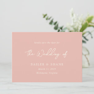 Save The Date Simple Pêche Mariage moderne